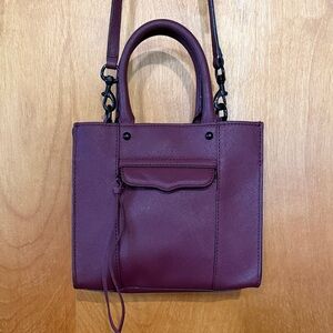 Rebecca Minkoff Plum Leather Small Satchel Bag